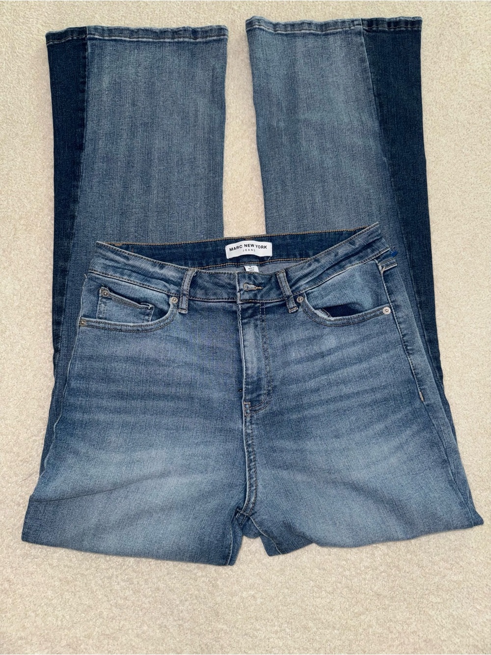 Marc New York Women’s Blue Two-Tone Jeans